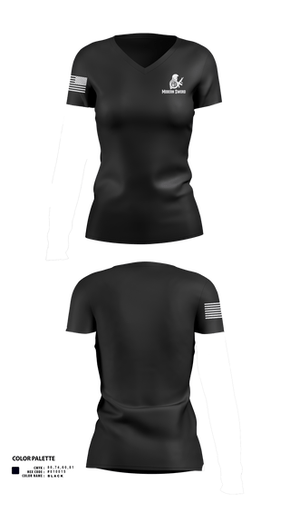 Womens Short Sleeve Vneck Shirt, Modern Sword, , Teamtime, Team time, sublimation, custom sports apparel, team uniforms, spirit wear, spiritwear, sports uniforms, custom shirts, team store, custom team store, fundraiser sports, apparel fundraiser