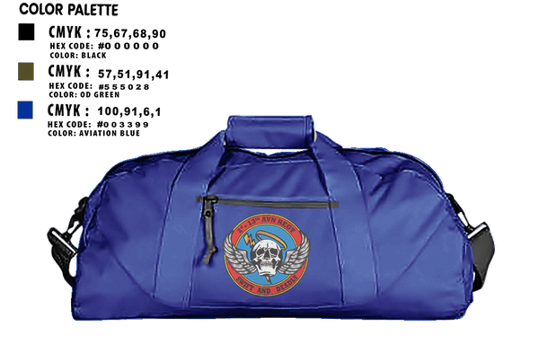 Duffle Bag, A Co, 2-13th Aviation Regiment, , Teamtime, Team time, sublimation, custom sports apparel, team uniforms, spirit wear, spiritwear, sports uniforms, custom shirts, team store, custom team store, fundraiser sports, apparel fundraiser
