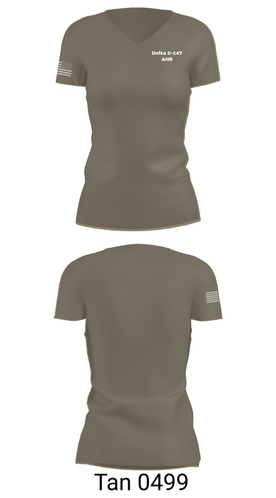 Delta 2-147 AHB 33030394 Women's Short Sleeve V-neck Shirt - 68