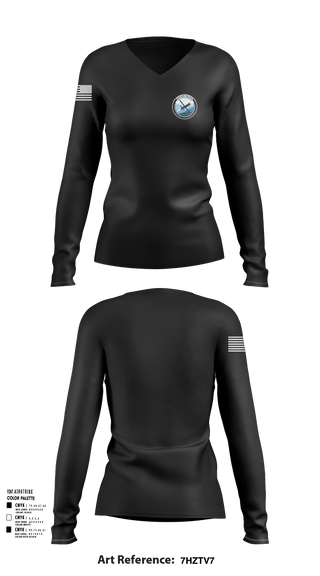 Womens Long Sleeve Vneck Shirt, SPIKE NLOS, , Teamtime, Team time, sublimation, custom sports apparel, team uniforms, spirit wear, spiritwear, sports uniforms, custom shirts, team store, custom team store, fundraiser sports, apparel fundraiser