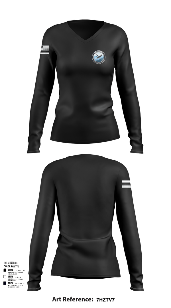 Womens Long Sleeve Vneck Shirt, SPIKE NLOS, , Teamtime, Team time, sublimation, custom sports apparel, team uniforms, spirit wear, spiritwear, sports uniforms, custom shirts, team store, custom team store, fundraiser sports, apparel fundraiser