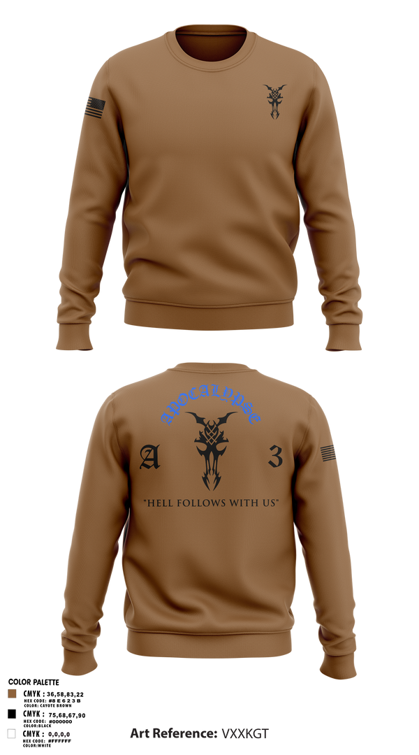 Crew Neck Sweatshirt, Apocalypse Platoon, , Teamtime, Team time, sublimation, custom sports apparel, team uniforms, spirit wear, spiritwear, sports uniforms, custom shirts, team store, custom team store, fundraiser sports, apparel fundraiser