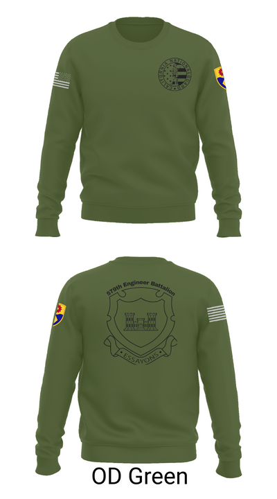 132d MRBC, 579th EN BN, 49th MP DIV 50518216 Crew Neck Sweatshirt - 43
