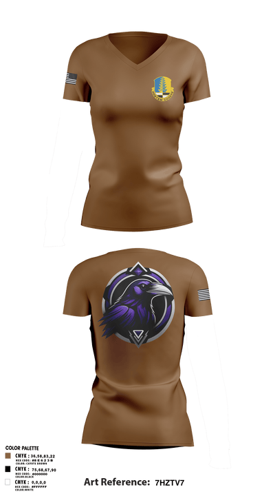 319th IEW Women's Short Sleeve V-neck Shirt - 1