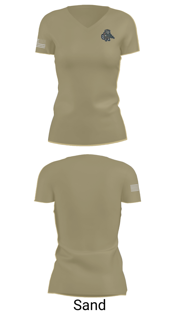 Womens Short Sleeve Vneck Shirt, 441st Engineer Company, Army, Teamtime, Team time, sublimation, custom sports apparel, team uniforms, spirit wear, spiritwear, sports uniforms, custom shirts, team store, custom team store, fundraiser sports, apparel fundraiser