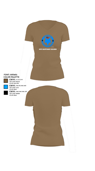 Womens Short Sleeve Vneck Shirt, 169th Maintenance Squadron, , Teamtime, Team time, sublimation, custom sports apparel, team uniforms, spirit wear, spiritwear, sports uniforms, custom shirts, team store, custom team store, fundraiser sports, apparel fundraiser