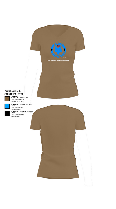 169th Maintenance Squadron 8743649 Women's Short Sleeve V-neck Shirt - 4