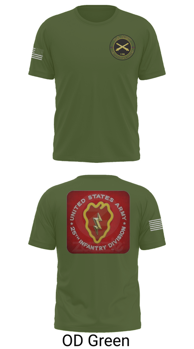 25th infantry division C-Btry 1/8 FA 8241745 Short Sleeve Performance Shirt - 56