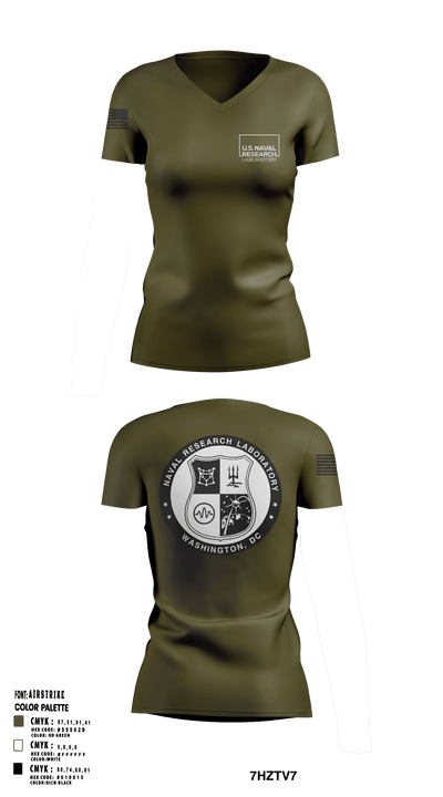 Naval Research Lab 68705363 Women's Short Sleeve V-neck Shirt - 112