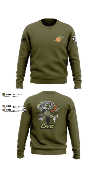 Crew Neck Sweatshirt, Seminole / Orange Crew, , Teamtime, Team time, sublimation, custom sports apparel, team uniforms, spirit wear, spiritwear, sports uniforms, custom shirts, team store, custom team store, fundraiser sports, apparel fundraiser