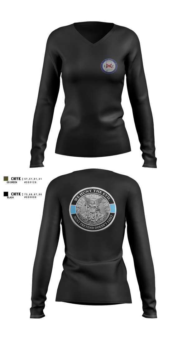 Womens Long Sleeve Vneck Shirt, Alabama ICAC, , Teamtime, Team time, sublimation, custom sports apparel, team uniforms, spirit wear, spiritwear, sports uniforms, custom shirts, team store, custom team store, fundraiser sports, apparel fundraiser