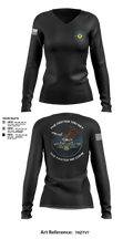 ISA Air base Fire Dept. 19172110 Women's Long Sleeve V-neck Shirt - 65