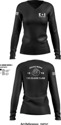 E-1 Jocks D1 Women's Long Sleeve V-neck Shirt - 2