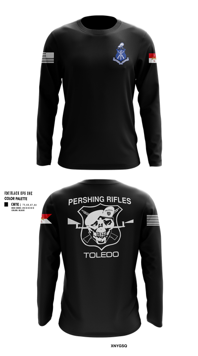 Pershing Rifles Troop L-1 10347059 Long Sleeve Performance Shirt 152