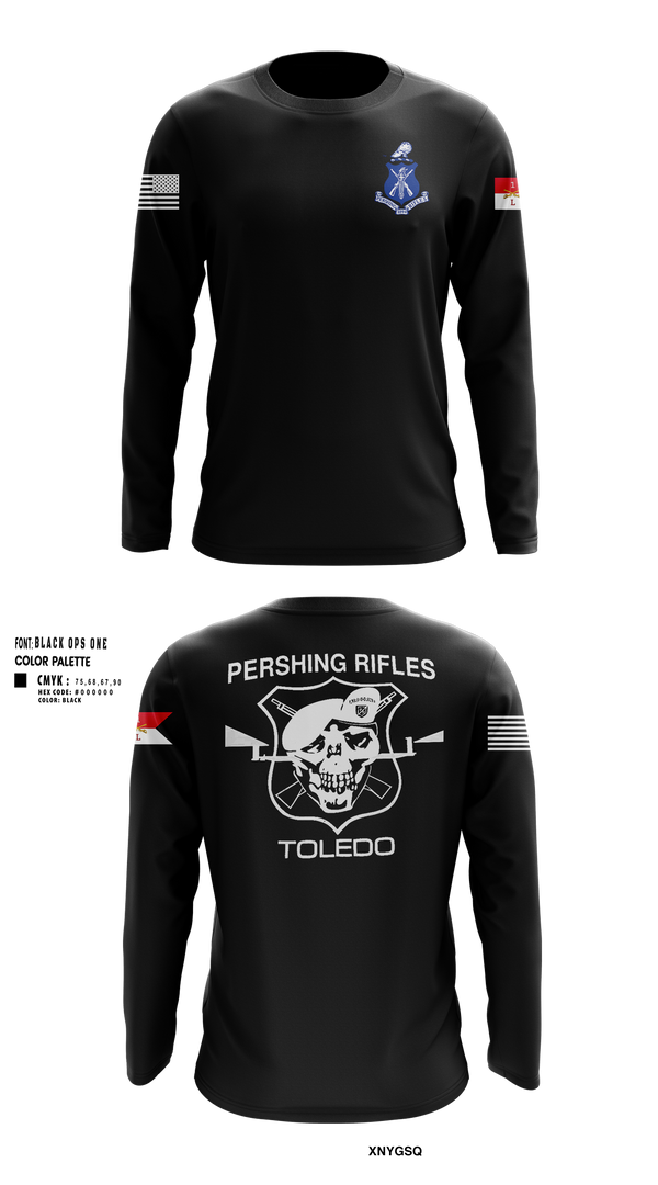 Long Sleeve Performance Shirt, Pershing Rifles Troop L-1, , Teamtime, Team time, sublimation, custom sports apparel, team uniforms, spirit wear, spiritwear, sports uniforms, custom shirts, team store, custom team store, fundraiser sports, apparel fundraiser