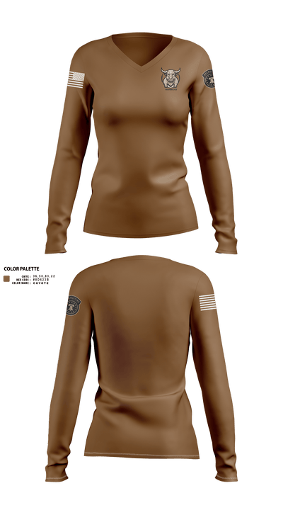 fallon-army-recruiting-station Women's Long Sleeve V-neck Shirt - 6
