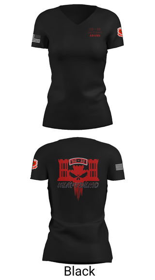 Womens Short Sleeve Vneck Shirt, CESD Bravo 35th Engineer Battalion, , Teamtime, Team time, sublimation, custom sports apparel, team uniforms, spirit wear, spiritwear, sports uniforms, custom shirts, team store, custom team store, fundraiser sports, apparel fundraiser