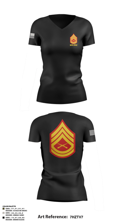 MFR IPAC 28326893 Women's Short Sleeve V-neck Shirt - 3