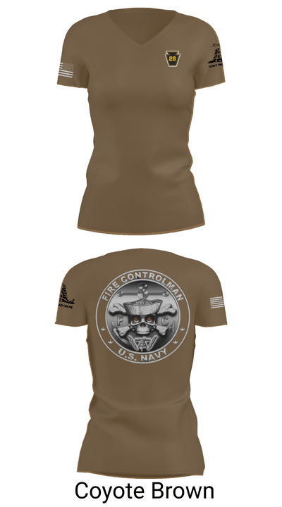 Fire Controlman 9511626 Women's Short Sleeve V-neck Shirt - 8