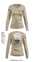 Anvil company, 2-22 Infantry 42857112 Women's Long Sleeve V-neck Shirt - 3