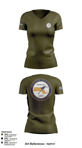 Womens Short Sleeve Vneck Shirt, NEMLEC, , Teamtime, Team time, sublimation, custom sports apparel, team uniforms, spirit wear, spiritwear, sports uniforms, custom shirts, team store, custom team store, fundraiser sports, apparel fundraiser