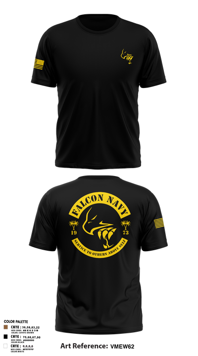 Falcon Navy 41884136 Short Sleeve Performance Shirt - 4