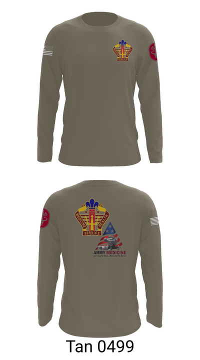 USA MEDDAC KAHC 77066596 Long Sleeve Performance Shirt 66