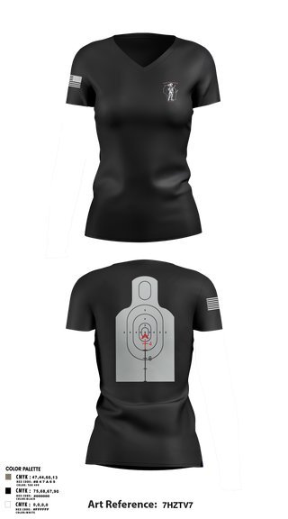 Womens Short Sleeve Vneck Shirt, WIARNG Marksmanship, , Teamtime, Team time, sublimation, custom sports apparel, team uniforms, spirit wear, spiritwear, sports uniforms, custom shirts, team store, custom team store, fundraiser sports, apparel fundraiser