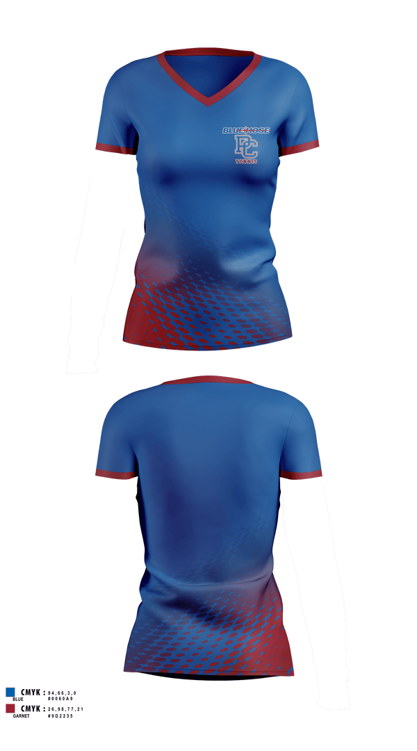 Womens Short Sleeve Vneck Shirt, Presbyterian College Men's Tennis, Tennis, Teamtime, Team time, sublimation, custom sports apparel, team uniforms, spirit wear, spiritwear, sports uniforms, custom shirts, team store, custom team store, fundraiser sports, apparel fundraiser