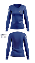 Castlewood Blue Devils 24423856 Women's Long Sleeve V-neck Shirt - 2