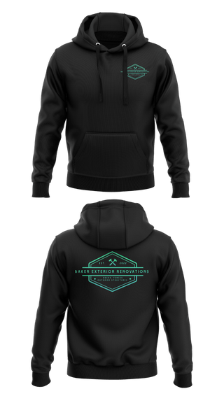 Hoodie, Baker Exterior Renovations, , Teamtime, Team time, sublimation, custom sports apparel, team uniforms, spirit wear, spiritwear, sports uniforms, custom shirts, team store, custom team store, fundraiser sports, apparel fundraiser