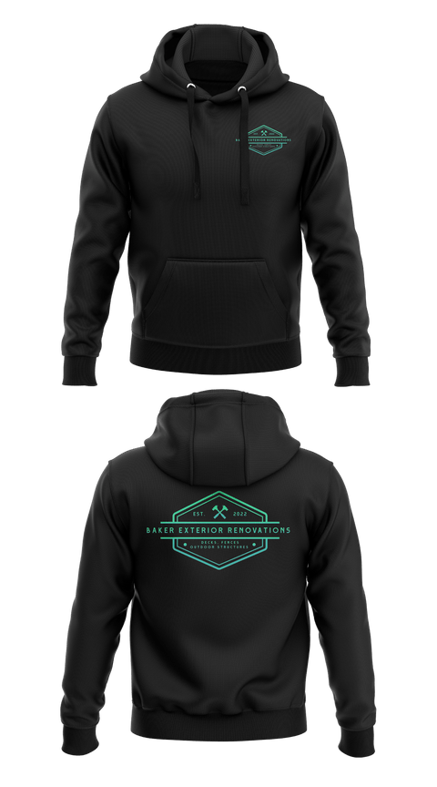 Hoodie, Baker Exterior Renovations, , Teamtime, Team time, sublimation, custom sports apparel, team uniforms, spirit wear, spiritwear, sports uniforms, custom shirts, team store, custom team store, fundraiser sports, apparel fundraiser