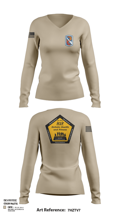 198th Infantry Training Brigade Women's Long Sleeve V-neck Shirt - 7 (1)