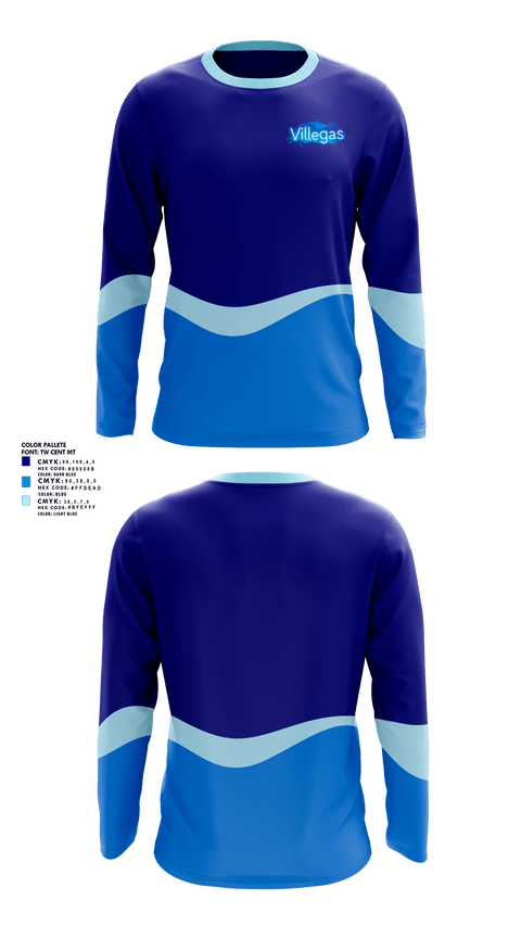 Long Sleeve Performance Shirt, Villegas, Men's Soccer, Teamtime, Team time, sublimation, custom sports apparel, team uniforms, spirit wear, spiritwear, sports uniforms, custom shirts, team store, custom team store, fundraiser sports, apparel fundraiser