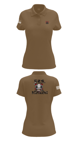 Womens Short Sleeve Performance Polo, 526th ECC Desperados FMT, , Teamtime, Team time, sublimation, custom sports apparel, team uniforms, spirit wear, spiritwear, sports uniforms, custom shirts, team store, custom team store, fundraiser sports, apparel fundraiser