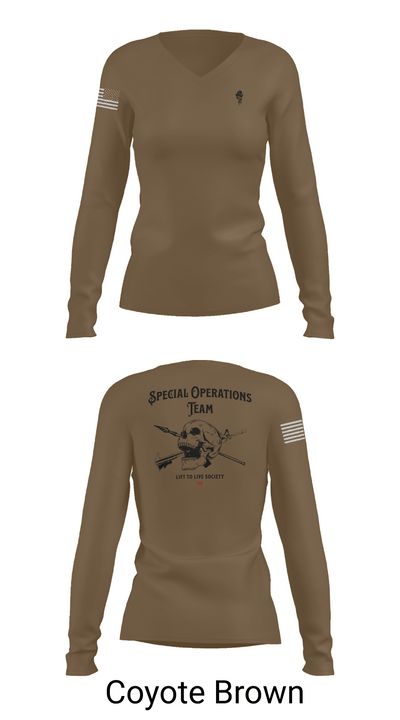 Special Operations Team 76879429 Women's Long Sleeve V-neck Shirt - 16