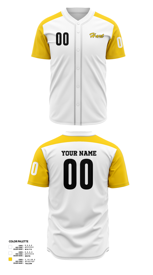 Full Button Baseball Jersey, William S Hart Baseball and Softball, Baseball, Teamtime, Team time, sublimation, custom sports apparel, team uniforms, spirit wear, spiritwear, sports uniforms, custom shirts, team store, custom team store, fundraiser sports, apparel fundraiser