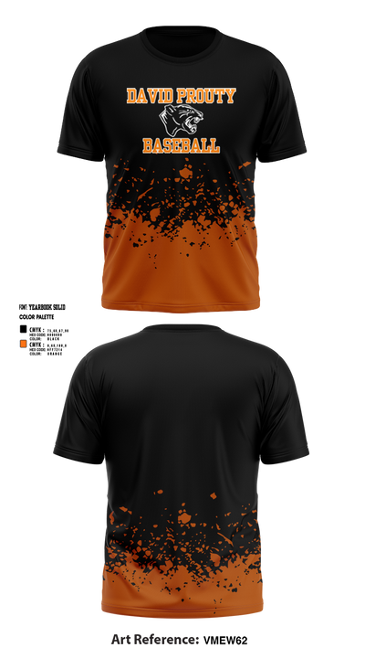 David Prouty Panthers Baseball 83165856 Short Sleeve Performance Shirt - 1