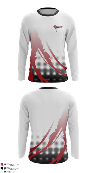 Long Sleeve Performance Shirt, Hauser High School Tennis, Tennis, Teamtime, Team time, sublimation, custom sports apparel, team uniforms, spirit wear, spiritwear, sports uniforms, custom shirts, team store, custom team store, fundraiser sports, apparel fundraiser