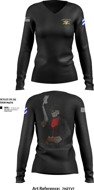 Womens Long Sleeve Vneck Shirt, Bandoleros, , Teamtime, Team time, sublimation, custom sports apparel, team uniforms, spirit wear, spiritwear, sports uniforms, custom shirts, team store, custom team store, fundraiser sports, apparel fundraiser