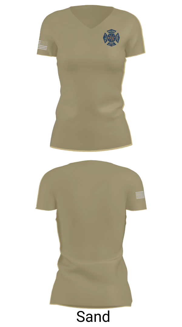 Womens Short Sleeve Vneck Shirt, Dalton Fire Department, , Teamtime, Team time, sublimation, custom sports apparel, team uniforms, spirit wear, spiritwear, sports uniforms, custom shirts, team store, custom team store, fundraiser sports, apparel fundraiser