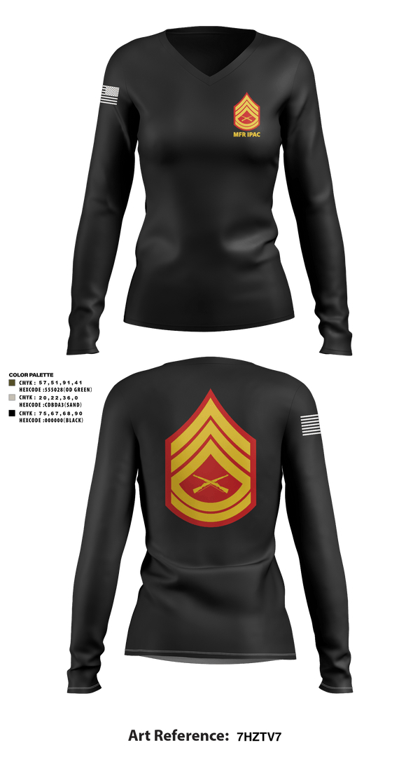 Womens Long Sleeve Vneck Shirt, MFR IPAC, , Teamtime, Team time, sublimation, custom sports apparel, team uniforms, spirit wear, spiritwear, sports uniforms, custom shirts, team store, custom team store, fundraiser sports, apparel fundraiser
