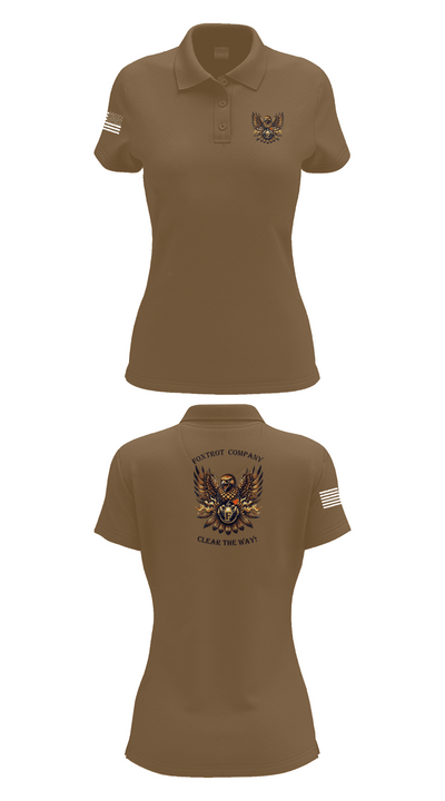 Foxtrot Company, 832nd OD BN 51500889 Women's Short Sleeve Performance Polo  - 15