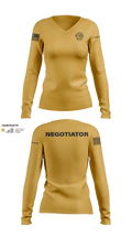 Montgomery County Police CNT 46228172 Women's Long Sleeve V-neck Shirt - 131