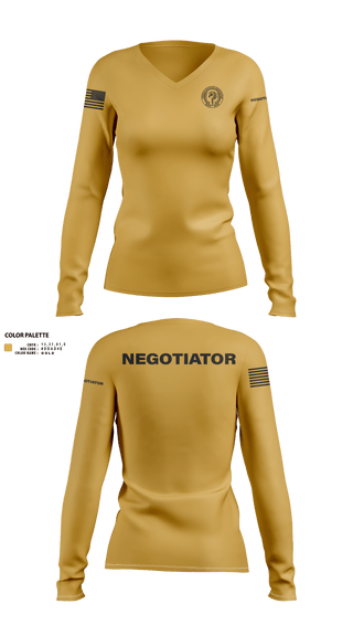 Womens Long Sleeve Vneck Shirt, Montgomery County Police CNT, , Teamtime, Team time, sublimation, custom sports apparel, team uniforms, spirit wear, spiritwear, sports uniforms, custom shirts, team store, custom team store, fundraiser sports, apparel fundraiser