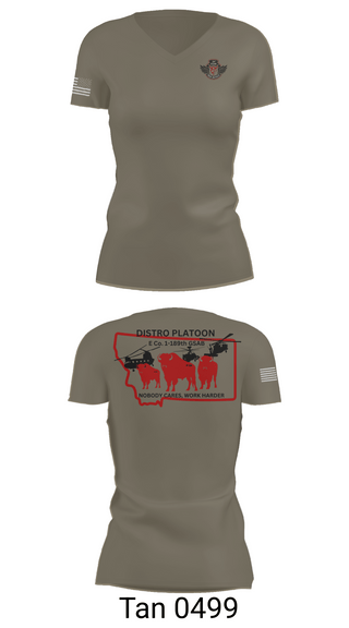 Womens Short Sleeve Vneck Shirt, E co. 1-189th, , Teamtime, Team time, sublimation, custom sports apparel, team uniforms, spirit wear, spiritwear, sports uniforms, custom shirts, team store, custom team store, fundraiser sports, apparel fundraiser