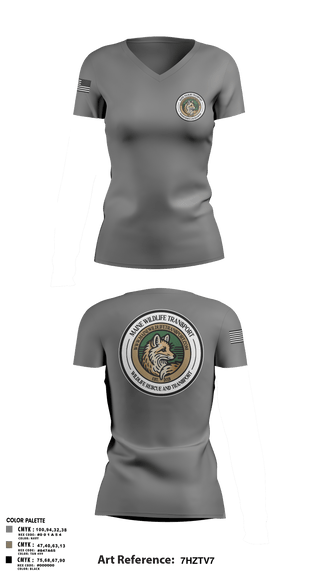 Womens Short Sleeve Vneck Shirt, Maine Wildlife Transport, , Teamtime, Team time, sublimation, custom sports apparel, team uniforms, spirit wear, spiritwear, sports uniforms, custom shirts, team store, custom team store, fundraiser sports, apparel fundraiser