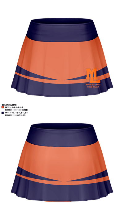 Mountain Lakes High School Field Hockey 16419358 Skort - 1