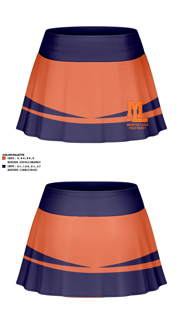 Skort, Mountain Lakes High School Field Hockey, Field Hockey, Teamtime, Team time, sublimation, custom sports apparel, team uniforms, spirit wear, spiritwear, sports uniforms, custom shirts, team store, custom team store, fundraiser sports, apparel fundraiser