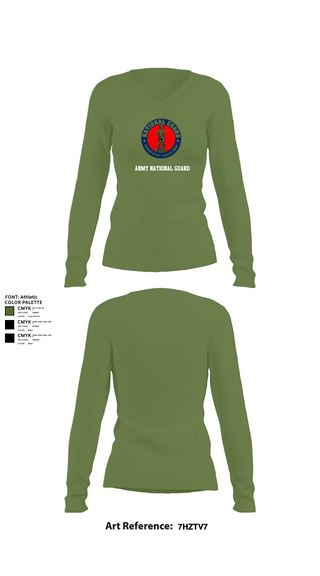Womens Long Sleeve Vneck Shirt, , National Guard, Teamtime, Team time, sublimation, custom sports apparel, team uniforms, spirit wear, spiritwear, sports uniforms, custom shirts, team store, custom team store, fundraiser sports, apparel fundraiser